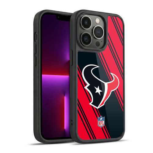 NFL Houston Texans Artwork Stripes Gel Armour Case For Apple iPhone 13 Pro