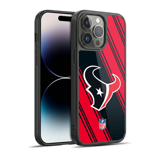 NFL Houston Texans Artwork Stripes Gel Armour Case For Apple iPhone 14 Pro Max