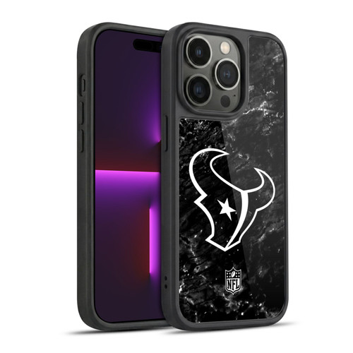 NFL Houston Texans Artwork Marble Gel Armour Case For Apple iPhone 14 Pro