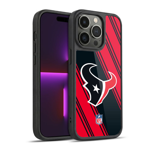 NFL Houston Texans Artwork Stripes Gel Armour Case For Apple iPhone 14 Pro