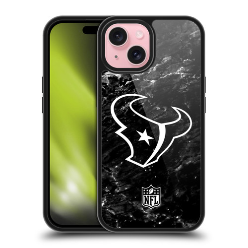 NFL Houston Texans Artwork Marble Gel Armour Case For Apple iPhone 15