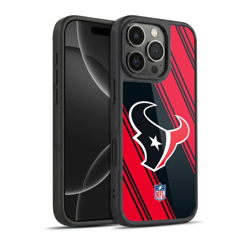NFL Houston Texans Artwork Stripes Gel Armour Case For Apple iPhone 16 Pro