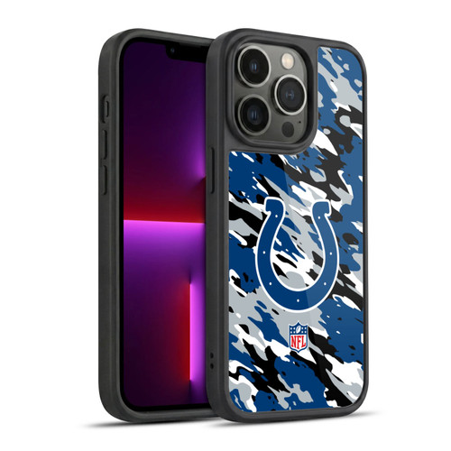 NFL Indianapolis Colts Logo Camou Gel Armour Case For Apple iPhone 13 Pro