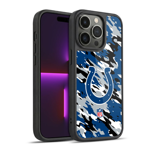 NFL Indianapolis Colts Logo Camou Gel Armour Case For Apple iPhone 14 Pro