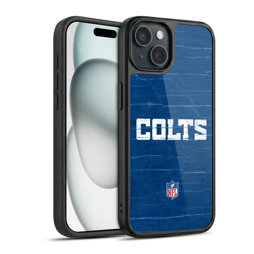 NFL Indianapolis Colts Logo Distressed Look Gel Armour Case For Apple iPhone 15