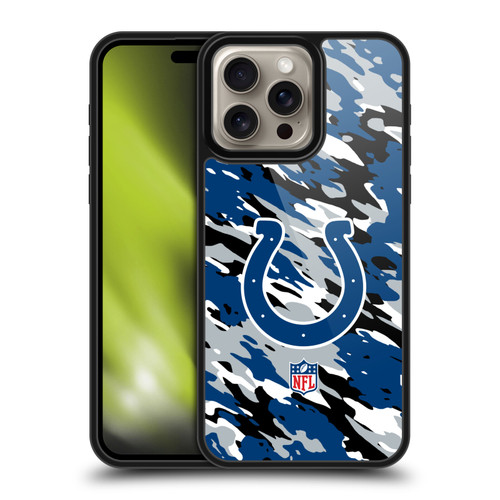 NFL Indianapolis Colts Logo Camou Gel Armour Case For Apple iPhone 16 Pro Max