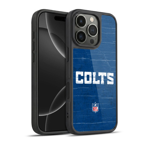 NFL Indianapolis Colts Logo Distressed Look Gel Armour Case For Apple iPhone 16 Pro