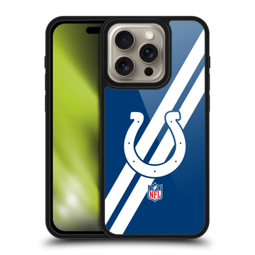 NFL Indianapolis Colts Logo Stripes Gel Armour Case For Apple iPhone 16 Pro