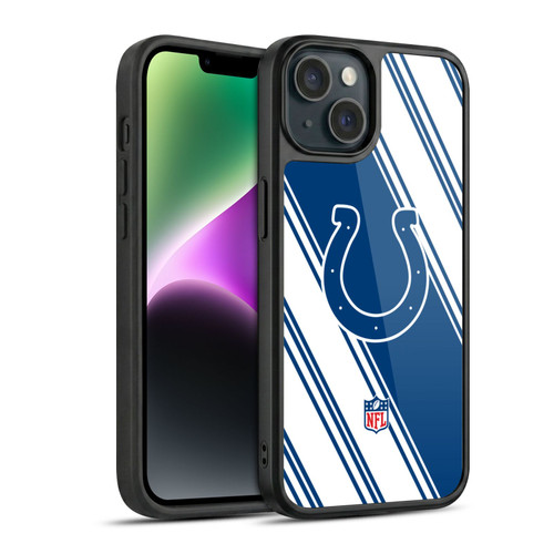 NFL Indianapolis Colts Artwork Stripes Gel Armour Case For Apple iPhone 14