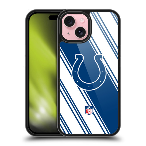 NFL Indianapolis Colts Artwork Stripes Gel Armour Case For Apple iPhone 15