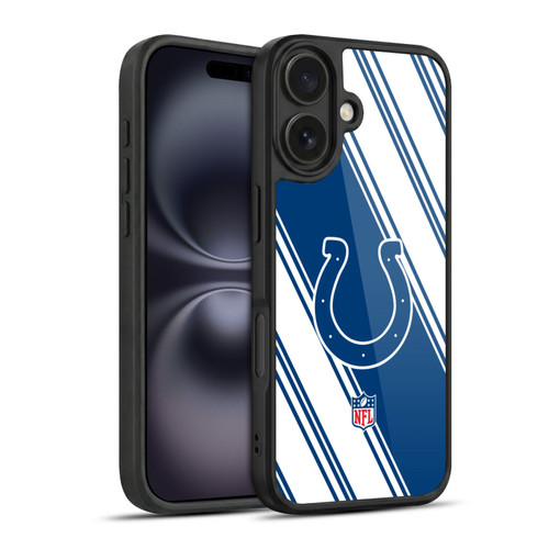 NFL Indianapolis Colts Artwork Stripes Gel Armour Case For Apple iPhone 16