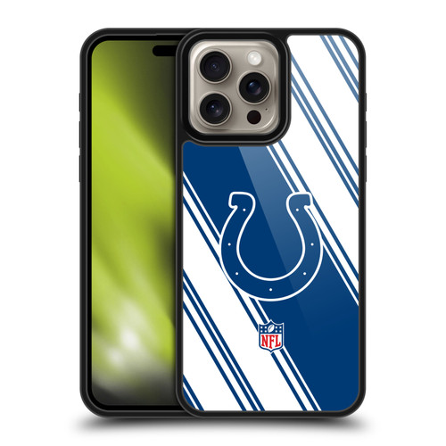 NFL Indianapolis Colts Artwork Stripes Gel Armour Case For Apple iPhone 16 Pro Max