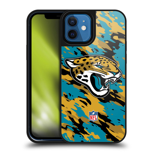 NFL Jacksonville Jaguars Logo Camou Gel Armour Case For Apple iPhone 12 / iPhone 12 Pro