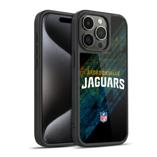 NFL Jacksonville Jaguars Logo Blur Gel Armour Case For Apple iPhone 15 Pro