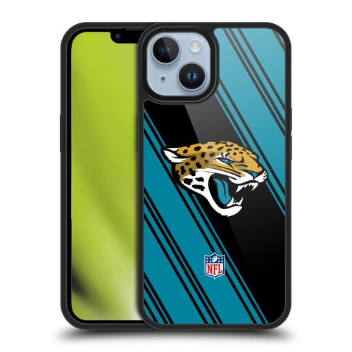 NFL Jacksonville Jaguars Artwork Stripes Gel Armour Case For Apple iPhone 14