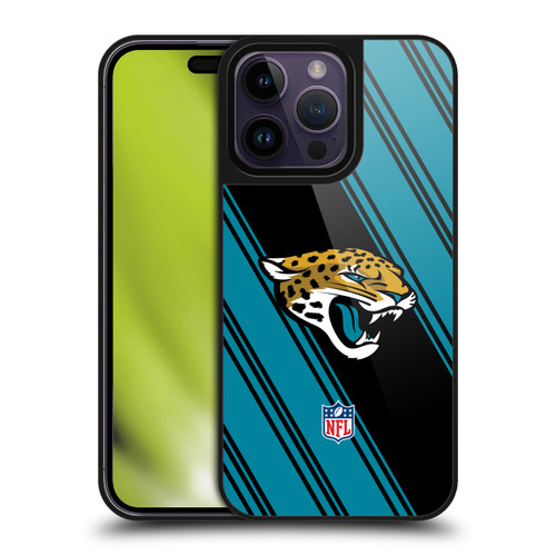 NFL Jacksonville Jaguars Artwork Stripes Gel Armour Case For Apple iPhone 14 Pro Max