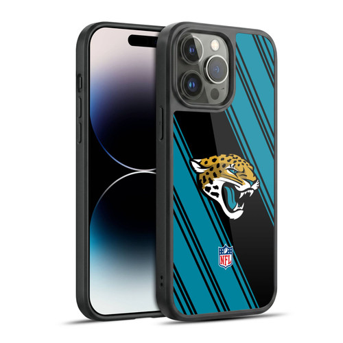 NFL Jacksonville Jaguars Artwork Stripes Gel Armour Case For Apple iPhone 14 Pro Max