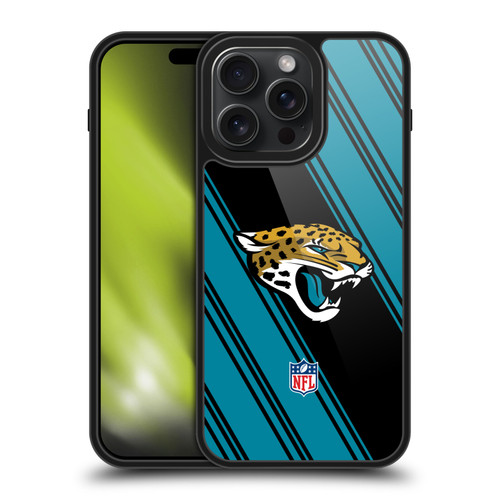 NFL Jacksonville Jaguars Artwork Stripes Gel Armour Case For Apple iPhone 15 Pro Max