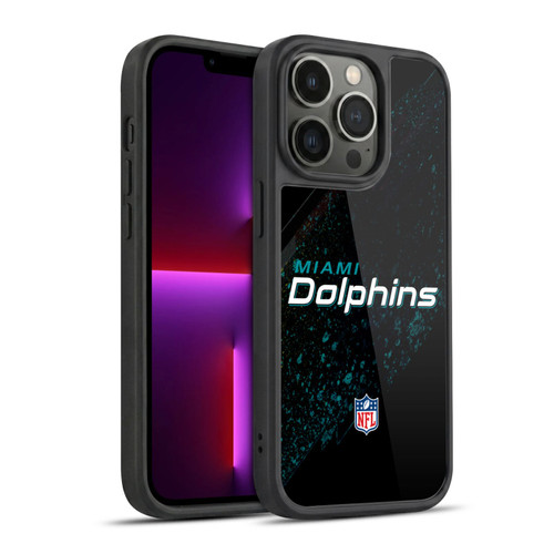 NFL Miami Dolphins Logo Blur Gel Armour Case For Apple iPhone 13 Pro