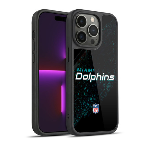 NFL Miami Dolphins Logo Blur Gel Armour Case For Apple iPhone 14 Pro