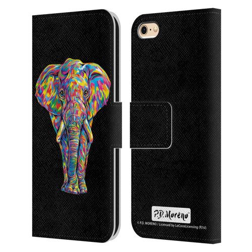 P.D. Moreno Animals Elephant Leather Book Wallet Case Cover For Apple iPhone 6 / iPhone 6s