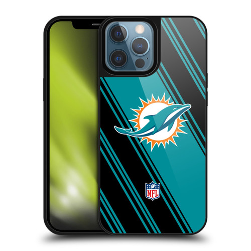NFL Miami Dolphins Artwork Stripes Gel Armour Case For Apple iPhone 13 Pro Max