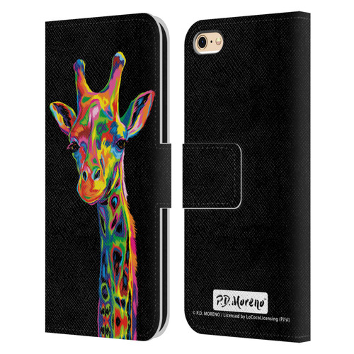 P.D. Moreno Animals Giraffe Leather Book Wallet Case Cover For Apple iPhone 6 / iPhone 6s