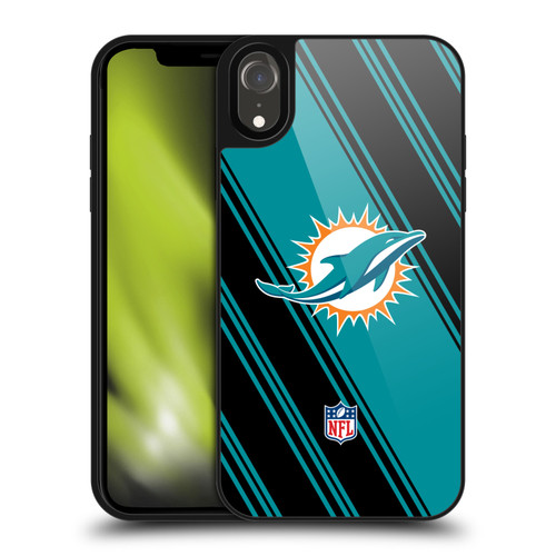 NFL Miami Dolphins Artwork Stripes Gel Armour Case For Apple iPhone XR