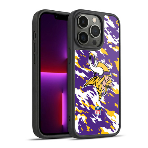 NFL Minnesota Vikings Logo Camou Gel Armour Case For Apple iPhone 13 Pro