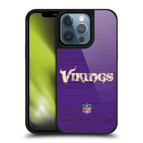 NFL Minnesota Vikings Logo Distressed Look Gel Armour Case For Apple iPhone 13 Pro