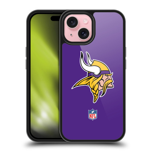 NFL Minnesota Vikings Logo Plain Gel Armour Case For Apple iPhone 15 NFL Minnesota Vikings Logo Plain Gel Armour Case For Apple iPhone 15