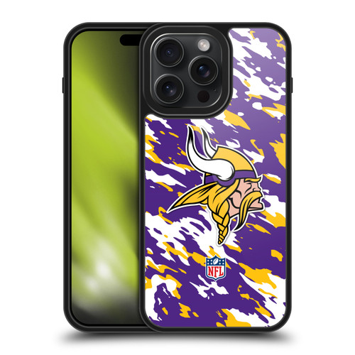 NFL Minnesota Vikings Logo Camou Gel Armour Case For Apple iPhone 15 Pro Max