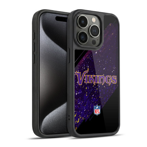 NFL Minnesota Vikings Logo Blur Gel Armour Case For Apple iPhone 15 Pro