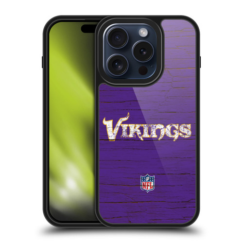 NFL Minnesota Vikings Logo Distressed Look Gel Armour Case For Apple iPhone 15 Pro NFL Minnesota Vikings Logo Distressed Look Gel Armour Case For Apple iPhone 15 Pro