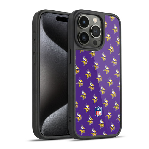 NFL Minnesota Vikings Artwork Patterns Gel Armour Case For Apple iPhone 15 Pro