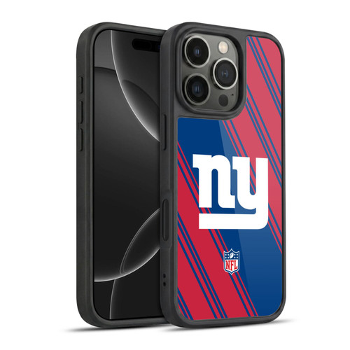 NFL New York Giants Artwork Stripes Gel Armour Case For Apple iPhone 16 Pro
