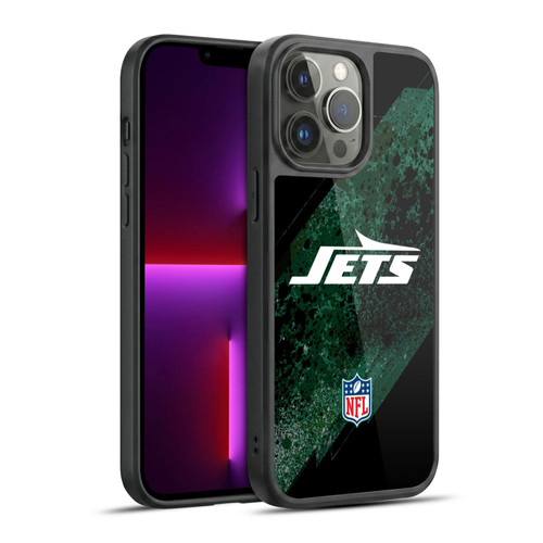 NFL New York Jets Logo Blur Gel Armour Case For Apple iPhone 13 Pro Max