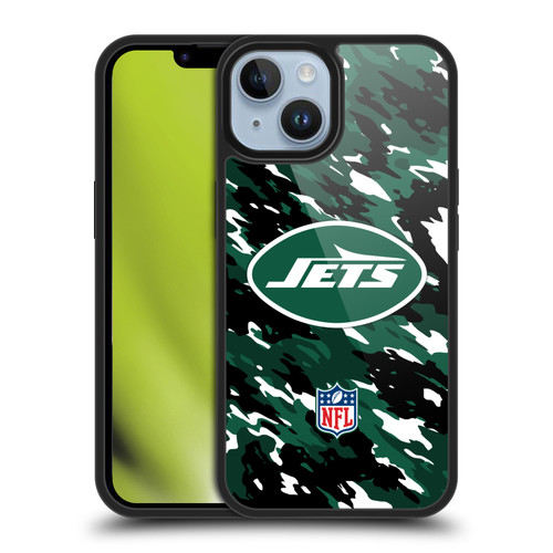 NFL New York Jets Logo Camou Gel Armour Case For Apple iPhone 14