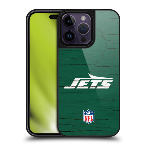 NFL New York Jets Logo Distressed Look Gel Armour Case For Apple iPhone 14 Pro Max