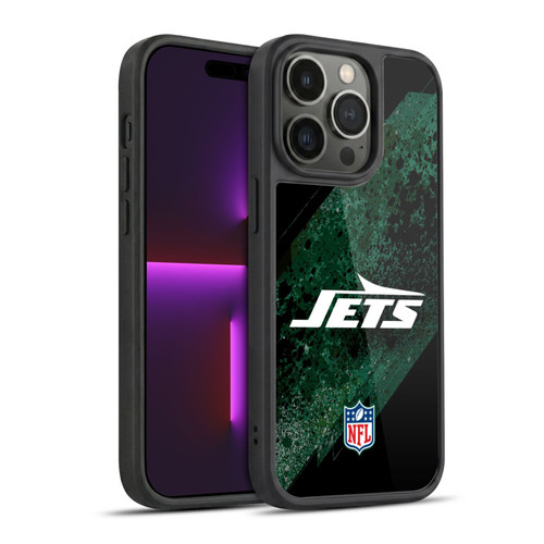 NFL New York Jets Logo Blur Gel Armour Case For Apple iPhone 14 Pro