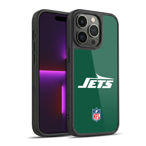 NFL New York Jets Logo Plain Gel Armour Case For Apple iPhone 14 Pro