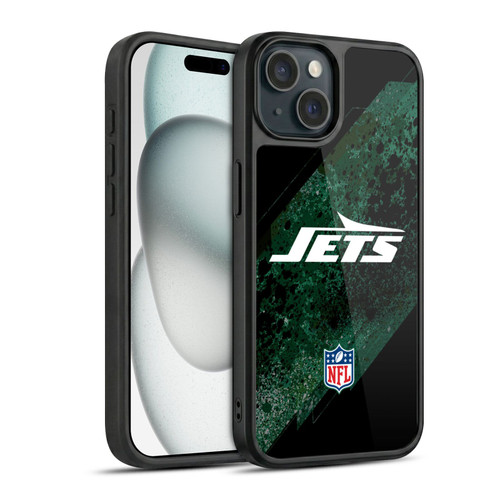 NFL New York Jets Logo Blur Gel Armour Case For Apple iPhone 15