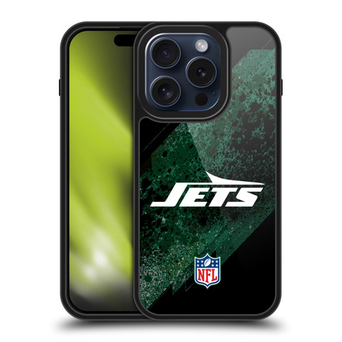 NFL New York Jets Logo Blur Gel Armour Case For Apple iPhone 15 Pro