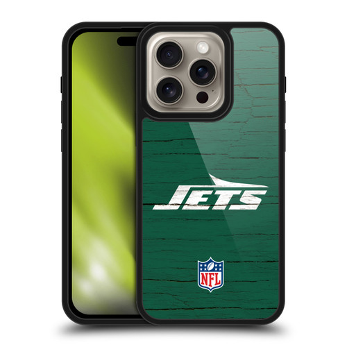 NFL New York Jets Logo Distressed Look Gel Armour Case For Apple iPhone 16 Pro