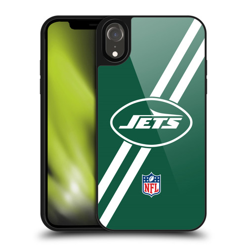 NFL New York Jets Logo Stripes Gel Armour Case For Apple iPhone XR
