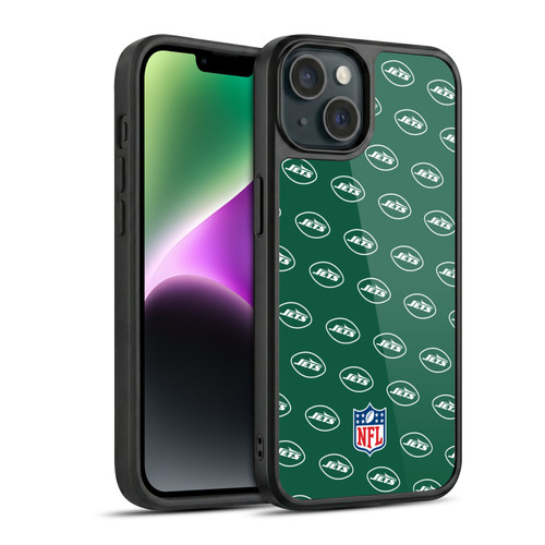 NFL New York Jets Artwork Patterns Gel Armour Case For Apple iPhone 14
