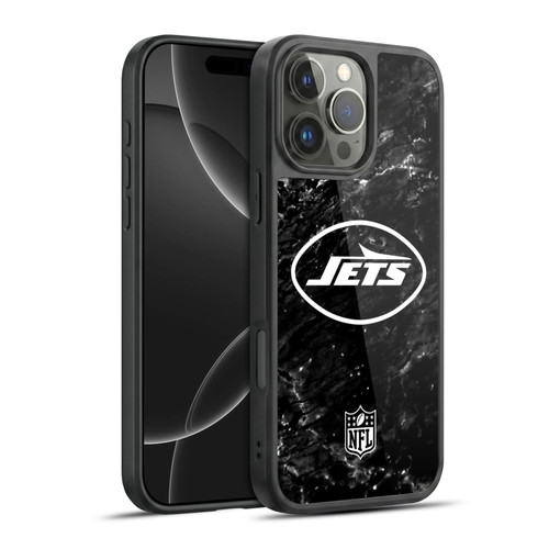 NFL New York Jets Artwork Marble Gel Armour Case For Apple iPhone 16 Pro Max