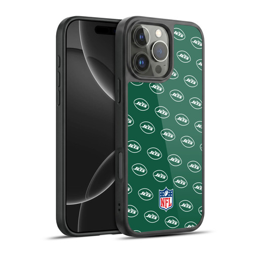 NFL New York Jets Artwork Patterns Gel Armour Case For Apple iPhone 16 Pro Max