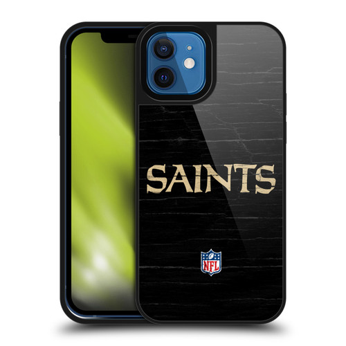 NFL New Orleans Saints Logo Distressed Look Gel Armour Case For Apple iPhone 12 / iPhone 12 Pro