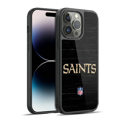 NFL New Orleans Saints Logo Distressed Look Gel Armour Case For Apple iPhone 14 Pro Max
